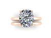 10x8mm Cushion Cut White Sapphire Bridal Set 14K White, Black, Rose, Yellow Gold Wedding Ring Engagent RIng With Matching Band Fine Jewelry Elegant Gems -V1132