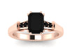 Black Diamond Engagement Ring 14k White Gold Wedding Ring Sparkly Engagement Ring Unique Etsy Fine Jewelry Elegant Engagement Ring - V1147