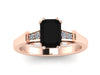 Black Diamond Engagement Ring 14k White Gold Wedding Ring Sparkly Engagement Ring Unique Etsy Fine Jewelry Elegant Engagement Ring - V1147