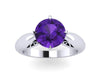 Amethyst Engagement Ring 14k White/Black/Rose/Yellow Gold Solitaire Ring Unique Engagement Ring Fine Jewelry Filigree Sapphire Engagement Ring Unique - V1150