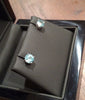 Aquamarine Stud Earrings 14K White Gold Earrings with 5mm Round Light Blue Aquamarine March Birthstone Valentine's Gifts Unique Gems - V1067