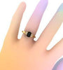 Yellow Gold Black Diamond Engagement Ring Wedding Ring Gold Engagement Ring Unique Etsy Fine Jewelry Elegant Engagement Ring Gems - V1147
