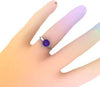 Amethyst Engagement Ring 14k White Gold Solitaire Ring Unique Engagement Ring Fine Jewelry Filigree Amethyst Engagement Ring Unique - V1150