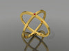 14K Yellow Gold Ring X Design Ring Ruby Ring Fashion Ring With a Genuine Red Ruby Ring Valentine's Gift Fine Jewelry Gemstone Fashion- V1012