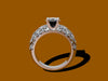 6.5mm Round Forever One Moissanite Engagement Ring Diamond Engagement Ring 14K White Gold Wedding Ring Fine Jewelry Unique Ring- V1040
