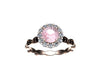 Classic Morganite Engagement Ring Bridal Ring 14K Rose Gold 6.5mm Round Cut Peachy Pink Morganite Center Gemstone Unique Engagement - V1062