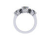 Forever One Moissanite Engagement Ring Natural Black Diamonds 14K White Gold Wedding Ring Statement Ring Marriage Proposal Bridal - V1069