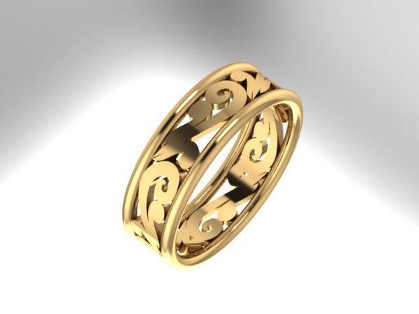 Wedding Band 14K Yellow Gold Wedding Band Fine Jewelry Anniversary Marriage Unique Wedding Ring Women's Rings Valentine's Gift Etsy - V1072