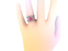 Diamond Ring Diamond Band Heart Sapphire Engagement Fine Jewellery 14K White Gold Band With Pink Heart Sapphire Center Holiday Gift  - V1084