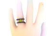 Lemon Quartz Engagement Band Gemstone Ring Natural Black Diamond Ring Fine Jewellery 14K Black Gold Band With Lemon Quartz Center - V1084