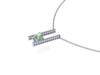 Valentines Heart Shape Diamond Necklace Light Green Amethyst Pendant 14K White Gold Necklace Heart Amethyst Ctr February Birthstone - V1094