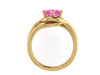 Pink Sapphire Engagement Ring Grace Collection Engagement Ring 14K Yellow Gold Wedding Ring Pink Sapphire Original Statement RIngs  - V1095