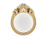 Art Deco Diamond Engagement Ring Wedding Ring 14K Yellow Gold Ring With 6mm Forever One Moissanite Center Unique Bridal Set Unique - V1111