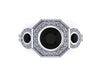 Art Deco Engagement Ring Natural Black Diamond Center White Diamonds Engagement Ring Vintage Three Stone Ring 14K White Gold Jewelry -V1111