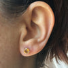5mm Round Citrine Stud Earrings 14K White Gold Earrings Gemstone Studs November Birthstone Gems Valentine's Gift Unique Etsy Jewelry - V1067