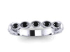 14K White Gold Band Black Diamond Band Wedding Band Matching Ring Bridal Set Fine Jewelry Holiday Gifts Valentine's Gift For Her   - V1116