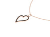 Valentines Natural Black Diamond Heart Necklace 14K Rose Gold Valentine's Gift Wedding Women's Jewelry Unique Neckalce Special Gifts-V1122