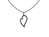Valentines Natural Black Diamond Heart Necklace 14K Black Gold Valentine's Gift Wedding Jewelry Women's  Unique Neckalce Gift Ideas -V1122