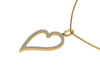 Valentines Gift Diamond Heart Necklace 14K Yellow Gold Pendant with Chain Wedding Jewelry Women's Fine Jewelry Unique Neckalce Etsy -V1122