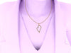 Valentines Gift Diamond Heart Necklace 14K Yellow Gold Pendant with Chain Wedding Jewelry Women's Fine Jewelry Unique Neckalce Etsy -V1122