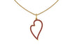 Valentines Ruby Heart Necklace 14K Yellow Gold Valentine's Gift Wedding Jewelry Women's Fine Jewelry Unique Neckalce July Birthstone  -V1122