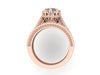 Victorian Diamond Bridal Set Engagement Ring With Matching Band Forever Brilliant Heart Shape Brilliant Moissanite Ctr 14K Rose Gold - V1126