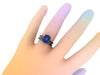 10x8mm Cushion Cut Blue Sapphire Solitaire Bridal Set 14K Black Gold Wedding Ring Marraige Bridal Fine Jewelry Elegant Gemstone Rings-V1132