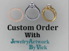 RESERVED for Mark - Design Custom Made 1 Mens ring & 1 Ladys.