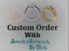 RESERVED for Mark - Design Custom Made 1 Mens ring & 1 Ladys.