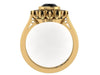 Victorian Engagement Ring Diamond Vintage Engagement 14K Black/White/Rose/Yellow Gold Wedding Ring with 6mm Round Black Diamond Women's Jewelry Gems- V1105