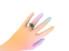 Emerald Engagement Ring Diamond Engagement Ring Wedding Ring Vintage Style Ring 14k Gold - V1140