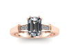 14k Rose Gold Charles & Colvard Forever Brilliant Moissanite Diamond Engagement Ring Gold Wedding Ring Sparkly Engagement Ring Unique -V1147