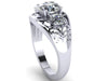 Edwardian Forever One Moissanite Engagement Ring 14K White Gold Engagement Vintage Ring Filigree Design Ring Statement Ring - V1144