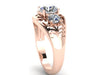 Rose Gold Engagement Ring Edwardian Forever One Moissanite Engagement Ring 14K Vintage Ring Filigree Design Ring Statement Ring- V1144