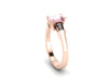 14k Rose Gold Morganite Diamond Engagement Ring Gold Wedding Ring Sparkly Engagement Ring Unique Morganite Ring Morganite Engagement -V1147