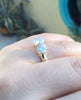 Forever One Moissanite Engagement Ring 14k Yellow Gold Ring Statement Ring Flower Engagement Ring  Unique Engagement Ring Bridal Ring- V1070