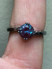 Elegance Collection Alexandrite Engagement Ring 14K Black Gold Wedding Ring Unique Engagement Ring Statement Ring Proposal Ring Gems - V1093