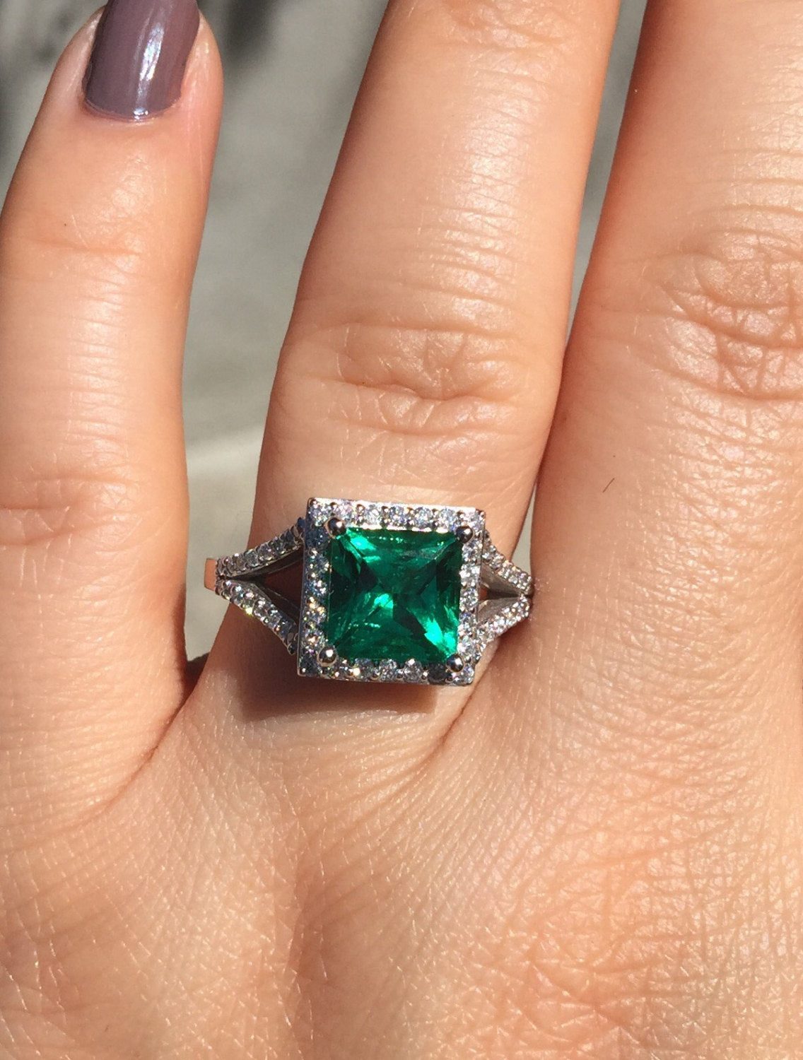 Emerald Diamond Ring In Yellow Gold - JD SOLITAIRE