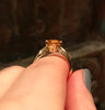 Citrine Engagement Ring 14k Yellow Gold Solitaire Ring Unique Engagement Ring Fine Jewelry Filigree Citrine Unique Wedding Ring Gems - V1150