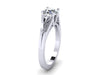 Forever One Moissanite Engagement Ring Wedding Ring 14K White Gold Unique Bridal Ring Filigree Design Fine Jewelry Chrsitmas Gift - V1155