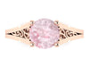 Morganite Engagement Ring Wedding Ring 14K Rose Gold Unique Bridal Ring Filigree Design Fine Jewelry Chrsitmas Gift Edwardian Etsy- V1155