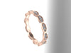 Diamond 3/4-Way Band 14K Rose Gold Diamond Wedding Matching Band Rose Gold Band Natural Diamond Band Classic Bands Fine Jewelry Rings- V1063