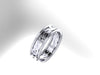 Wedding Band 14K White Gold Wedding Ring White Gold Wedding Band Marriage Fine Jewelry Women's Jewelry Unique Wedding Band Christmas- V1072