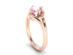 Morganite Ring Morganite Engagement Ring 14K Rose Gold Wedding Ring Statement Ring Mother's Day Gemstone Fine Jewelry Gifts Presents - V1095