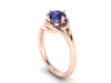 Blue Sapphire Engagement Ring 14K Rose Gold Wedding Ring Etsy Unique Engagement Rings Fine Jewelry Rose Gold Engagment Ring Mothers  - V1095