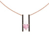 Heart Shape Morganite Necklace Black Diamond Necklace 14K Rose Gold Necklace Gemstone Gift Ideas Unique Gift-V1094