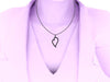 Valentines Natural Black Diamond Heart Necklace 14K Black Gold Valentine's Gift Wedding Jewelry Women's  Unique Neckalce Gift Ideas -V1122