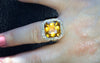 November Birthstone Citrine And Diamond Ring Ring 14K Yellow Gold Cocktail Ring With Deep Yellow Citrine Center Fine Jewelry Unique - V1059