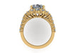 Moissanite Yellow Gold Engagement Ring Gold Oval Moissanite Center Natural White Diamond Ring Custom Jewelry Gifts For Her Celebrity - V1146
